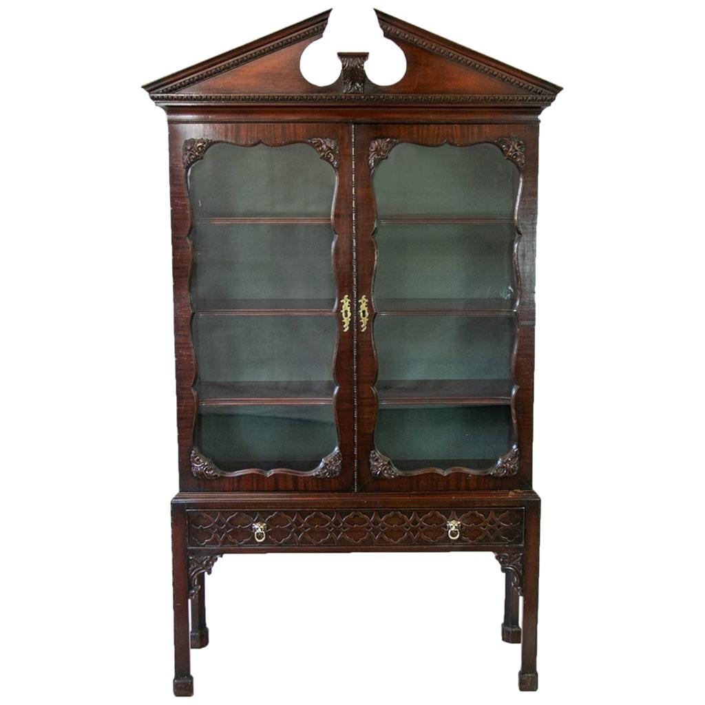 English George III Style Book/Display Cabinet For Sale