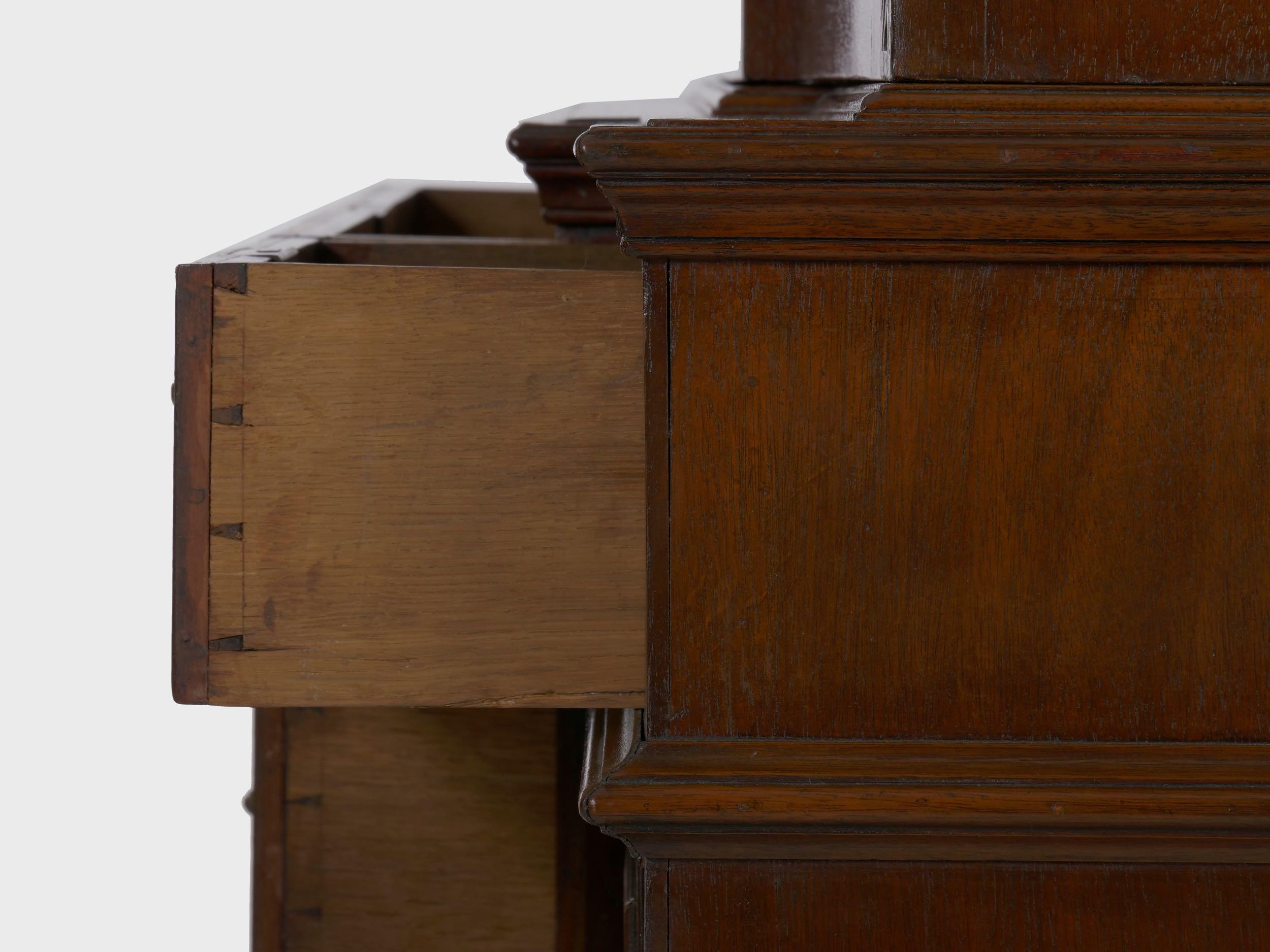 English George III Style Breakfront Bookcase Cabinet, circa 1880 15