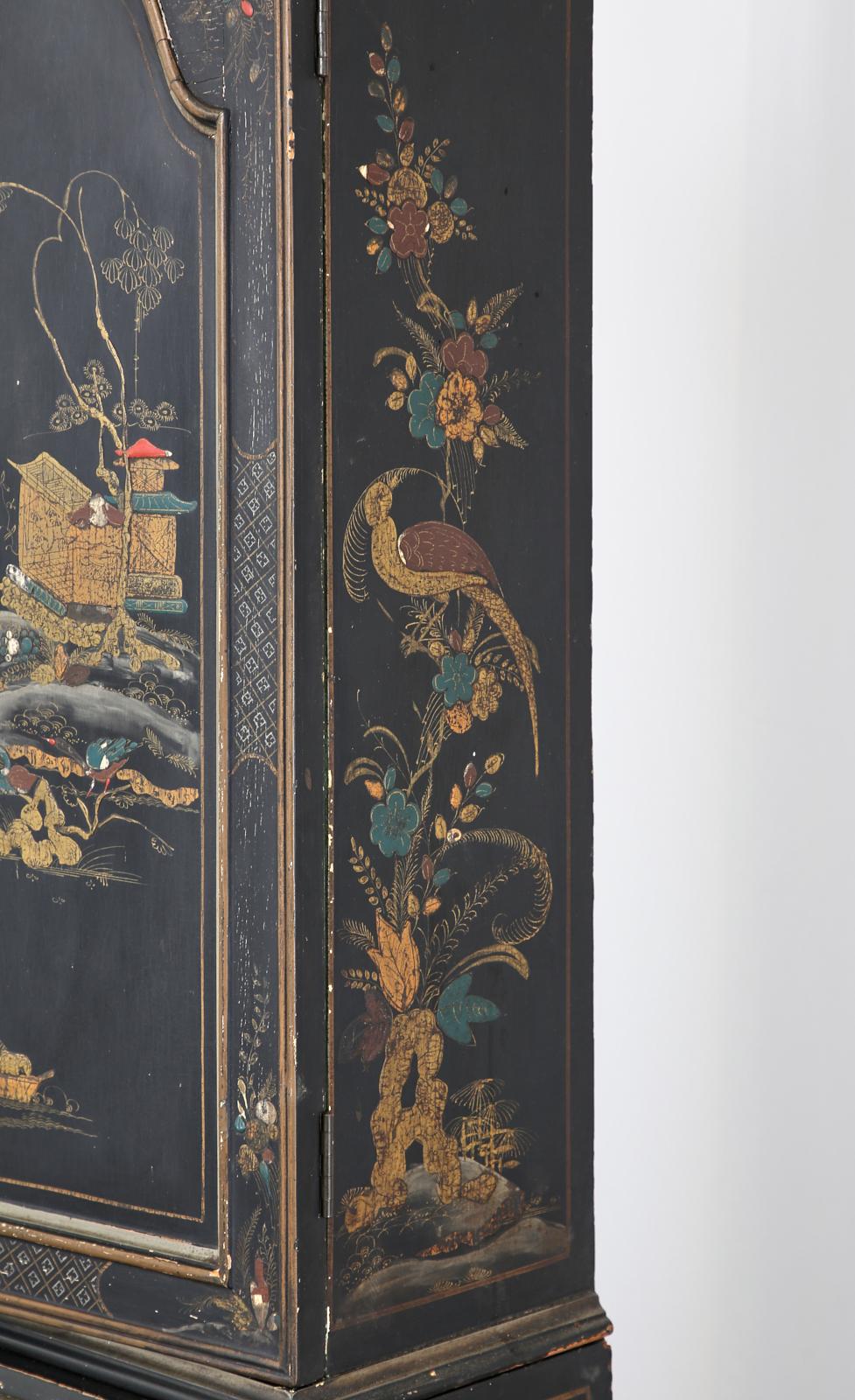 English George III Style Chinoiserie Lacquered Secretary Bookcase 3
