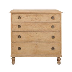 English George III Style Four-Drawer Commode with Original Paint, circa 1850