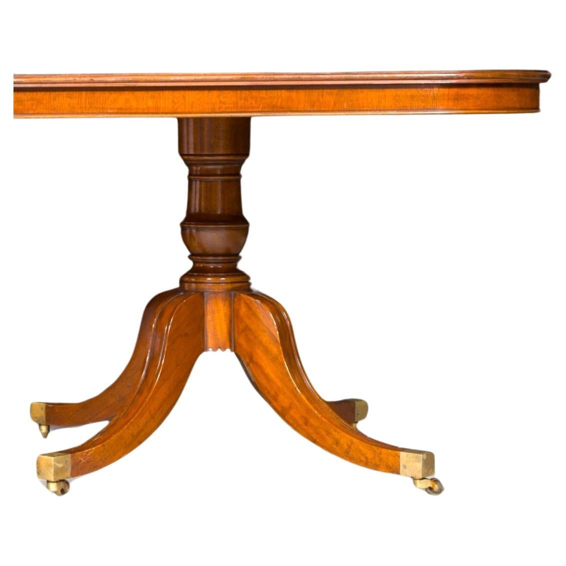 Late 19th Century English George III Style Mahogany Double Pedestal Extending Dining Table For Sale