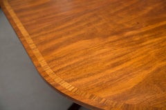 English George III Style Mahogany Twin Pedestal Mahogany Oval Dining Table