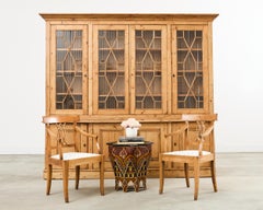 English George III Style Pine Astral Glazed Bibliotheque Bookcase