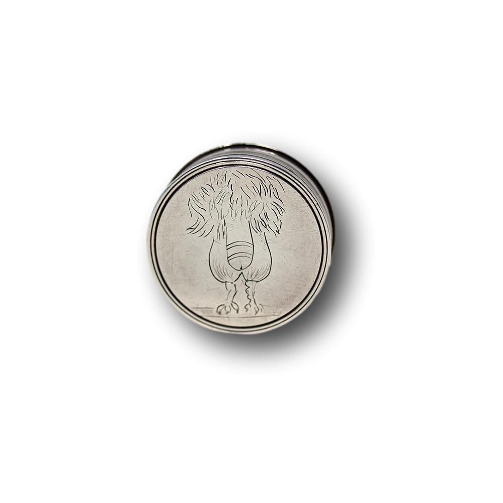 English George III Very Rare Erotic Sterling Silver Vinaigrette by Joseph Ash In Good Condition For Sale In Newark, England