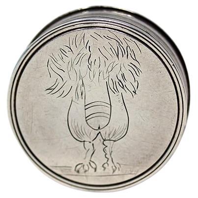 English George III Very Rare Erotic Sterling Silver Vinaigrette by Joseph Ash For Sale