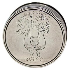 Vinagrera erótica inglesa de plata de ley de Jorge III muy rara de Joseph Ash