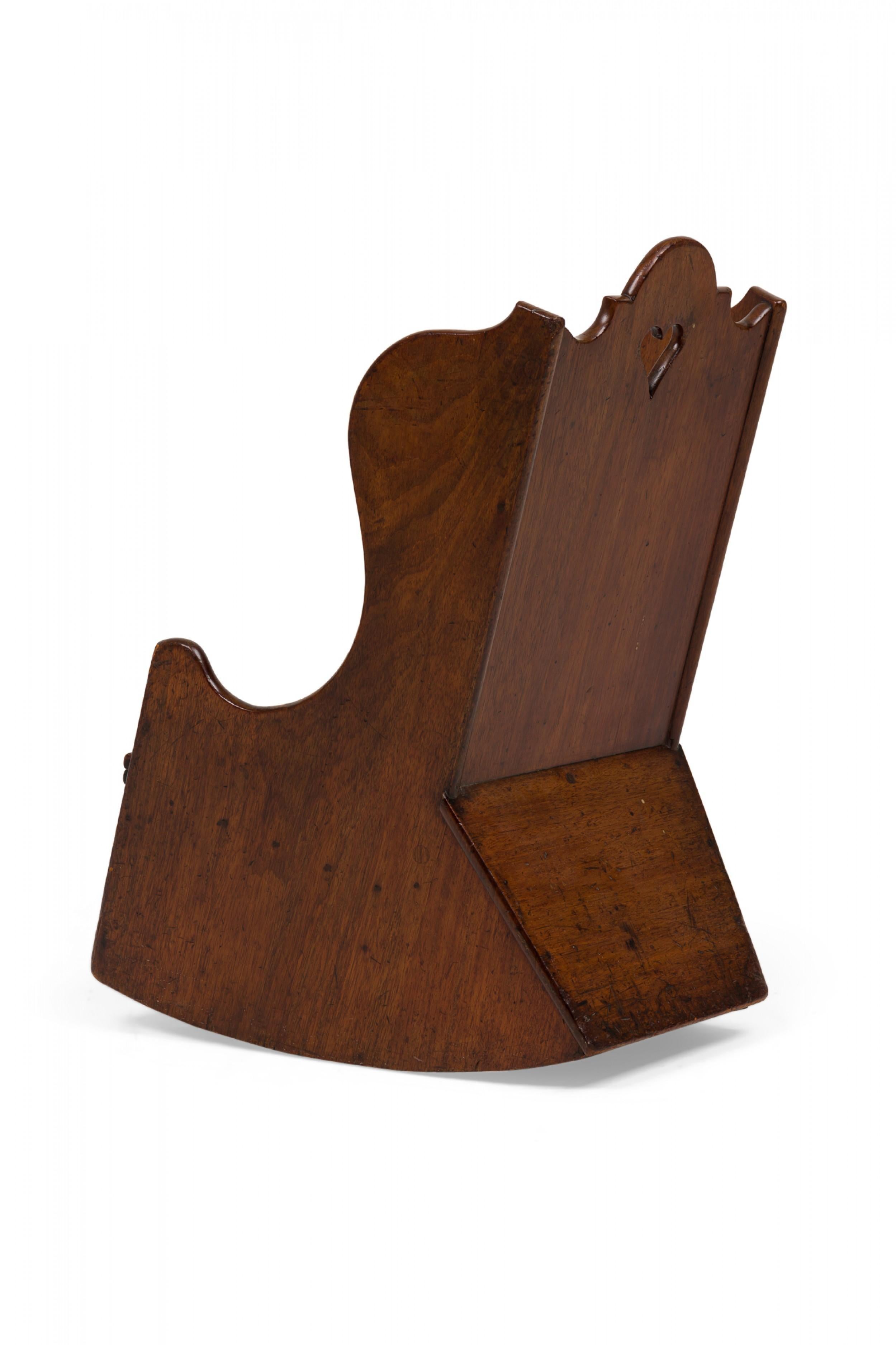 Hand-Crafted English George III Wood Childs Rocking Commode Chair For Sale