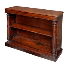 English George IV Mahogany Open Bookcase, circa 1825