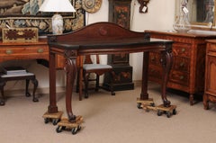 English George IV Mahogany Server / Console Table with Family Crest Detail