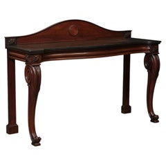 English George IV Mahogany Server / Console Table with Family Crest Detail