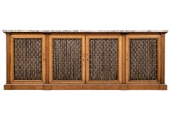 English George IV Oak Library Cabinet, Ca. 1820, Alnwick Castle Prov.