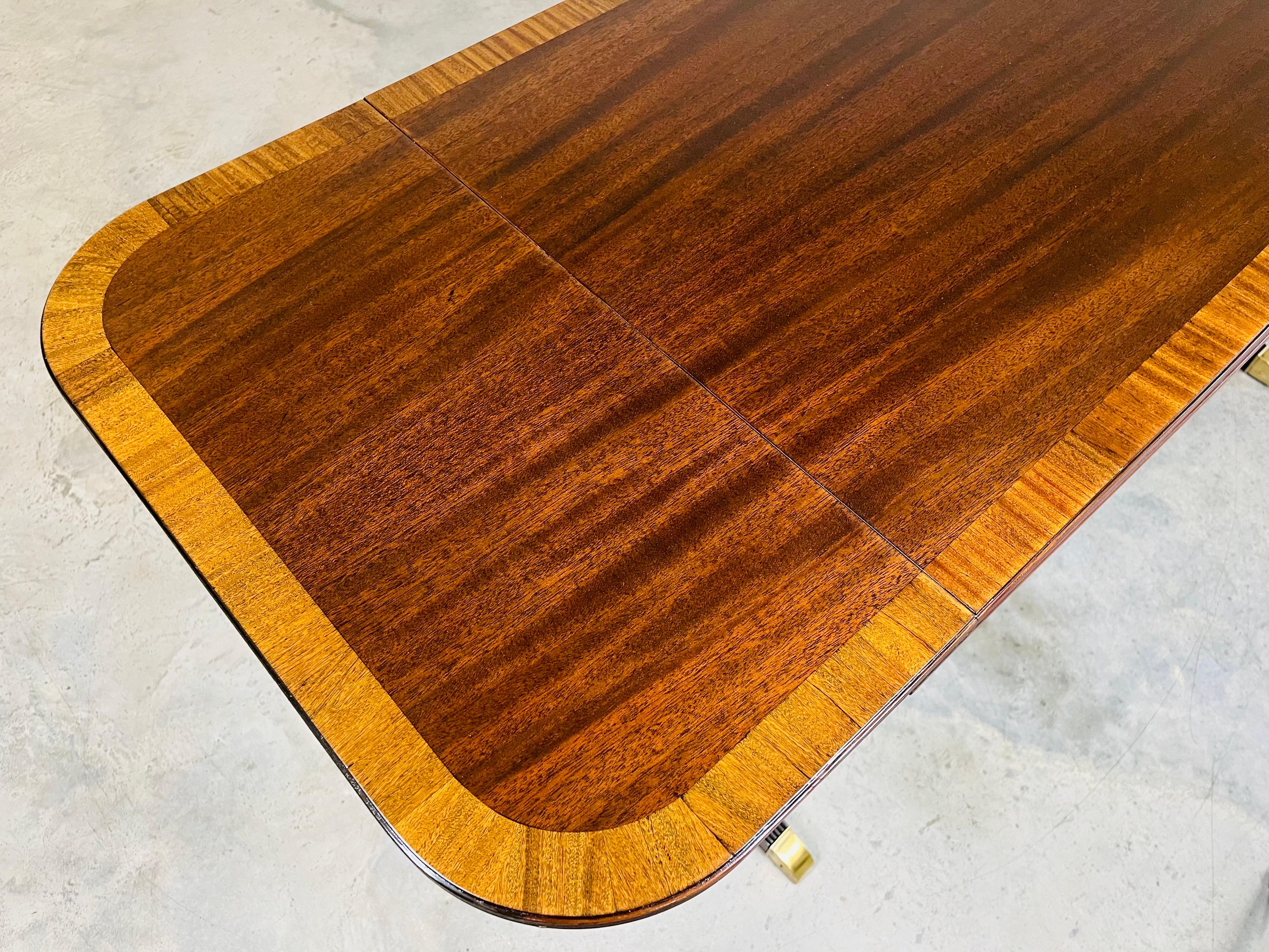 English George IV Parquetry Lyre Mahogany Regency Style Drop-Leaf Desk Table 9