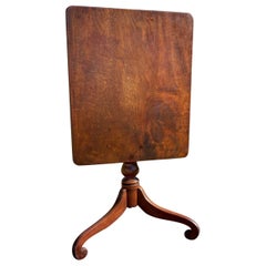 English George ll Mahogany Rectangular Tripod Tilt Top Tea Table C.1790