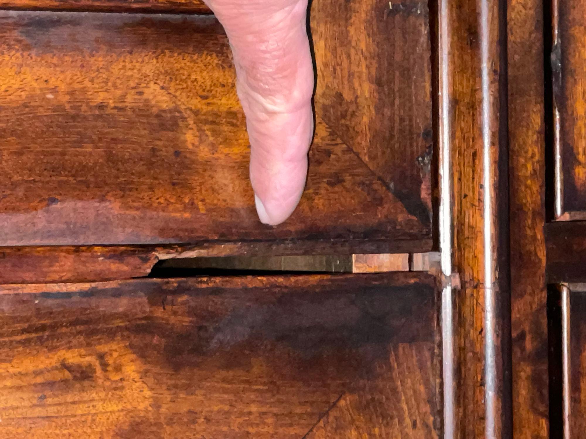 Armoire de presse anglaise George lll, en loupe d'acajou, 1815 en vente 11