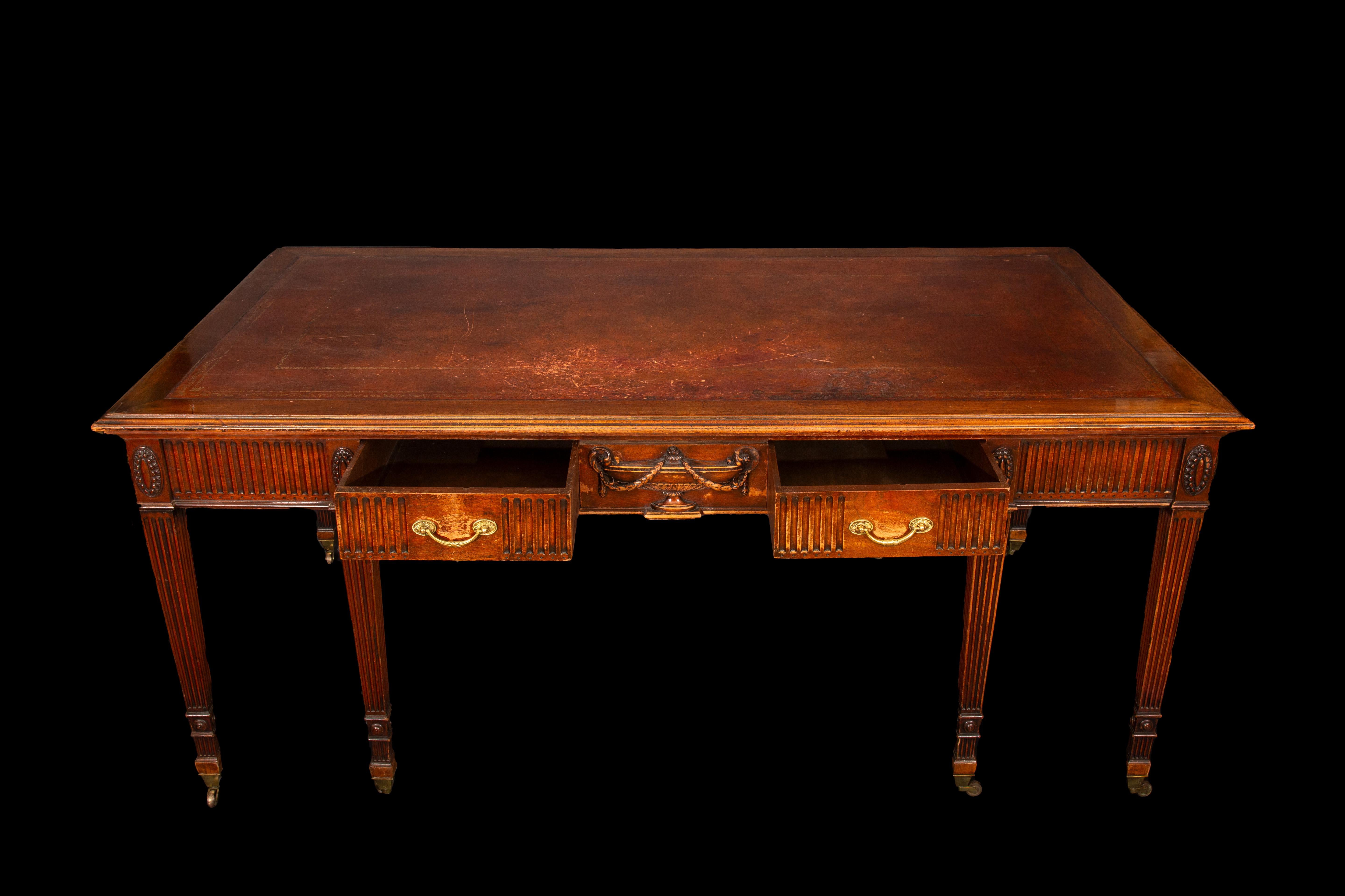 Englisch George the III Partner Schreibtisch / Center Table im Angebot 5