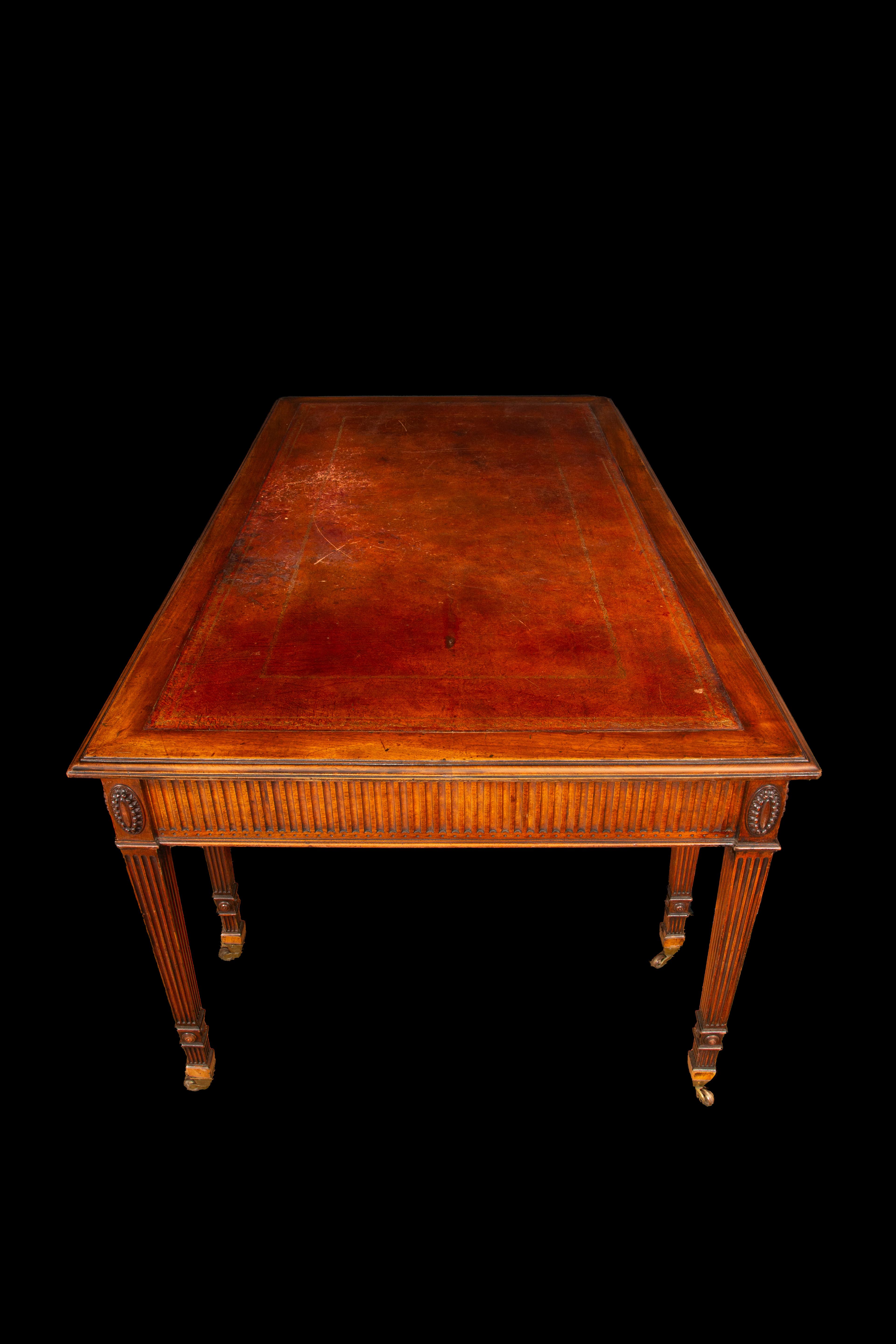 Englisch George the III Partner Schreibtisch / Center Table im Angebot 6