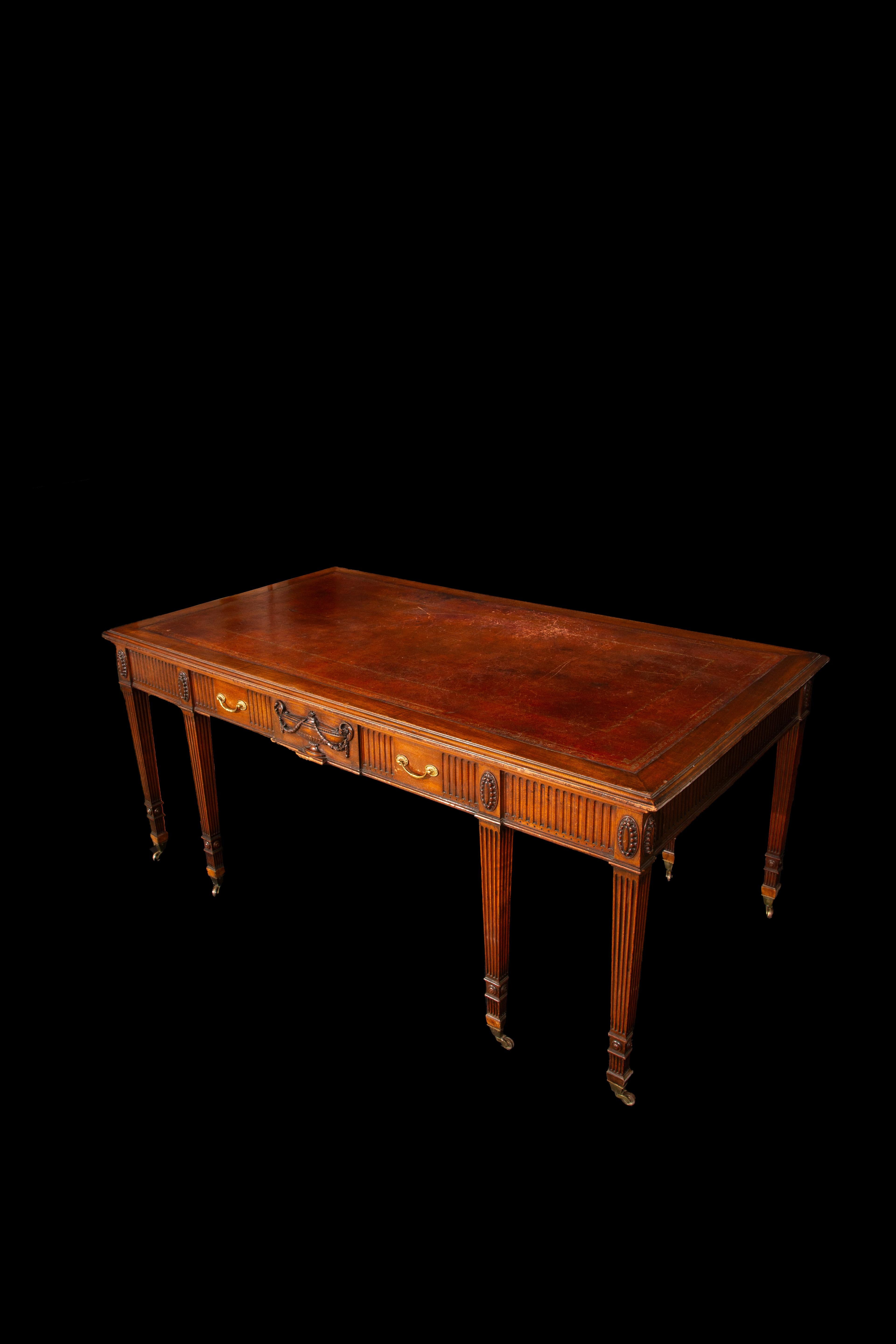 Englisch George the III Partner Schreibtisch / Center Table (George III.) im Angebot