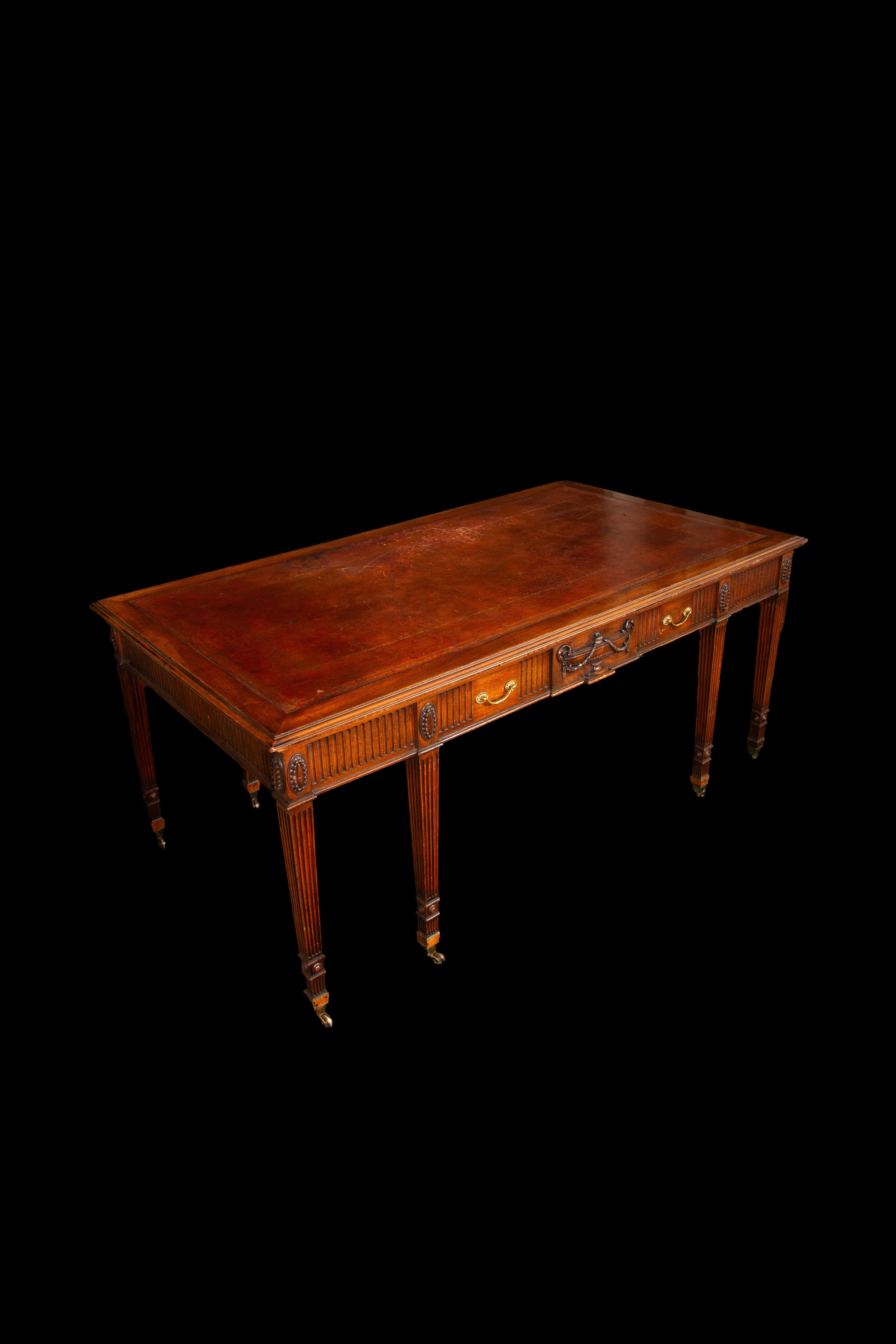 Englisch George the III Partner Schreibtisch / Center Table (Britisch) im Angebot