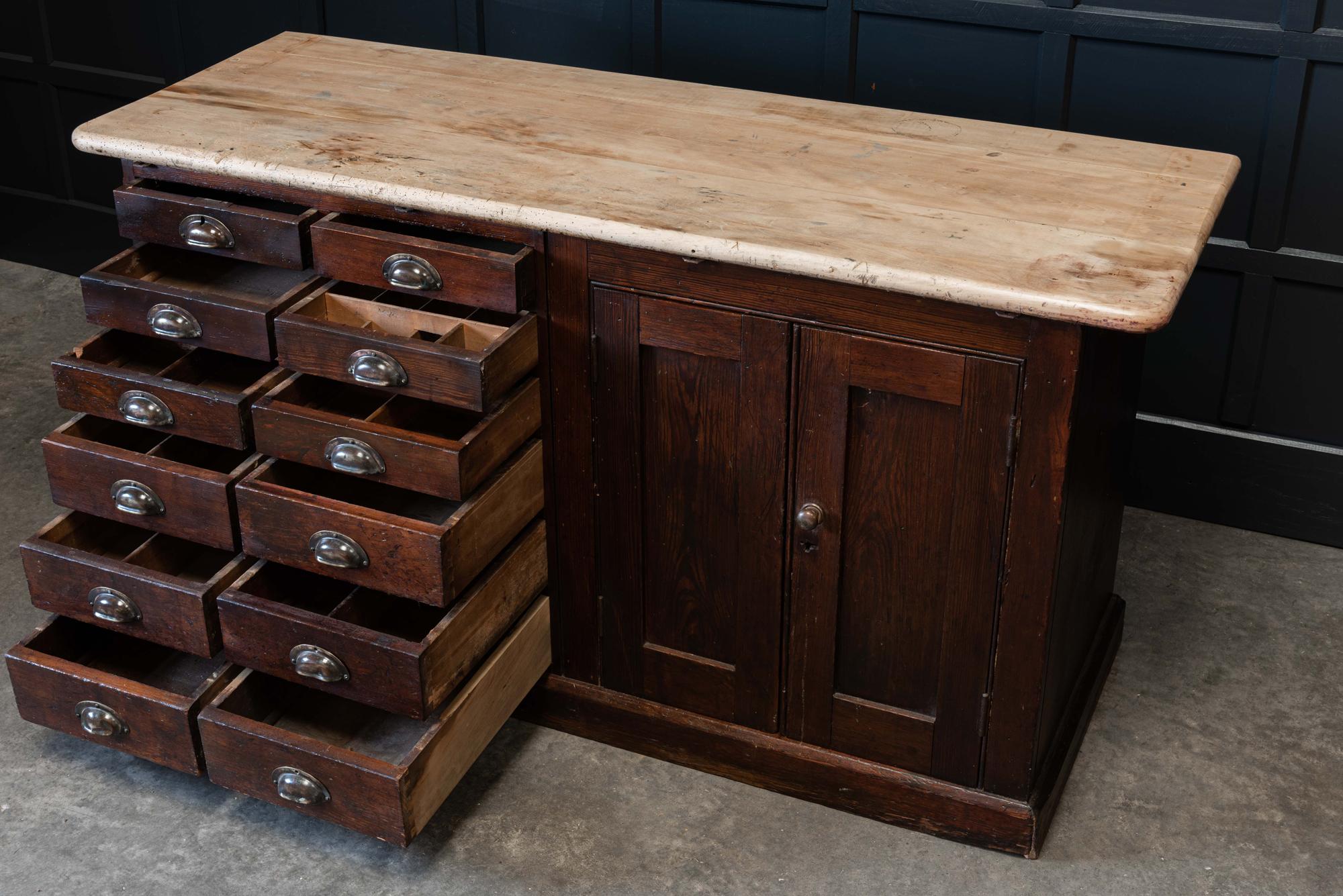 English George V General Post Office Counter Kitchen Island 2