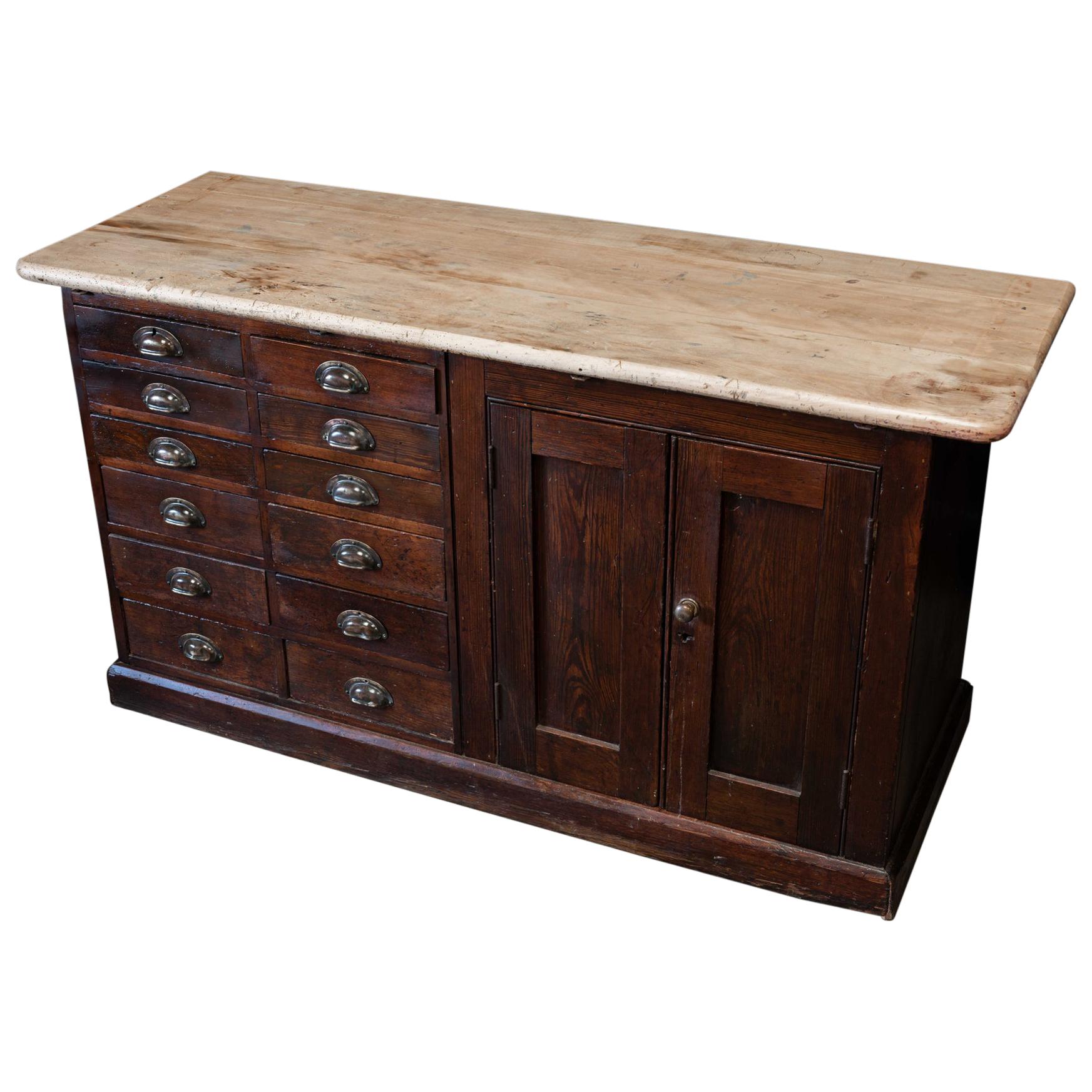 English George V General Post Office Counter Kitchen Island