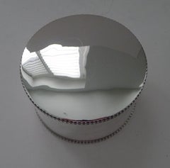 English George V Solid / Sterling Silver Biscuit Box - 1910