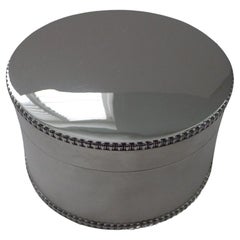 Boîte à biscuits anglaise George V en argent massif/argent sterling - 1910