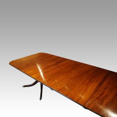 English George VI Regency Style Mahogany Dining Table