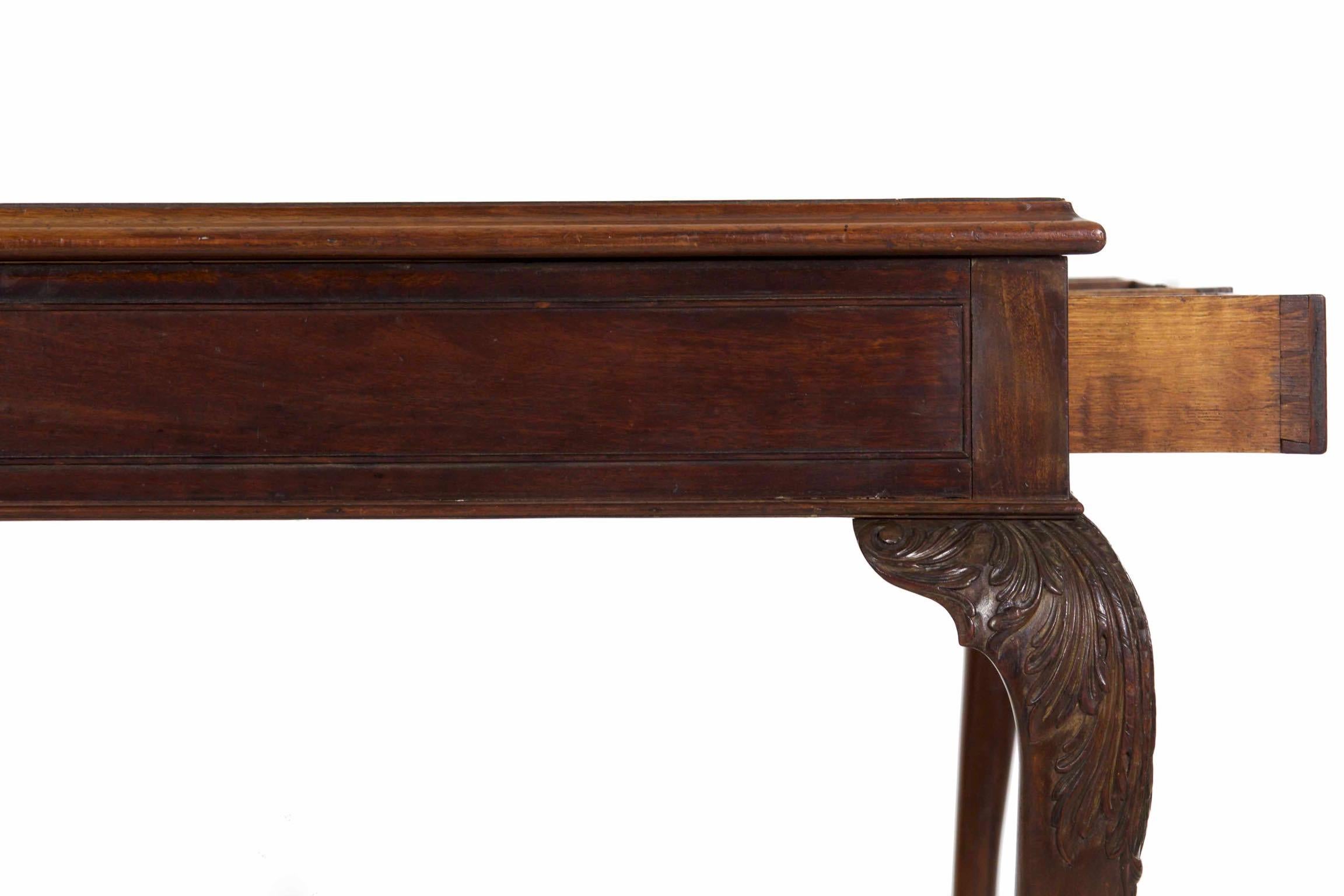 English Georgian Antique Mahogany Library Writing Table Desk 10