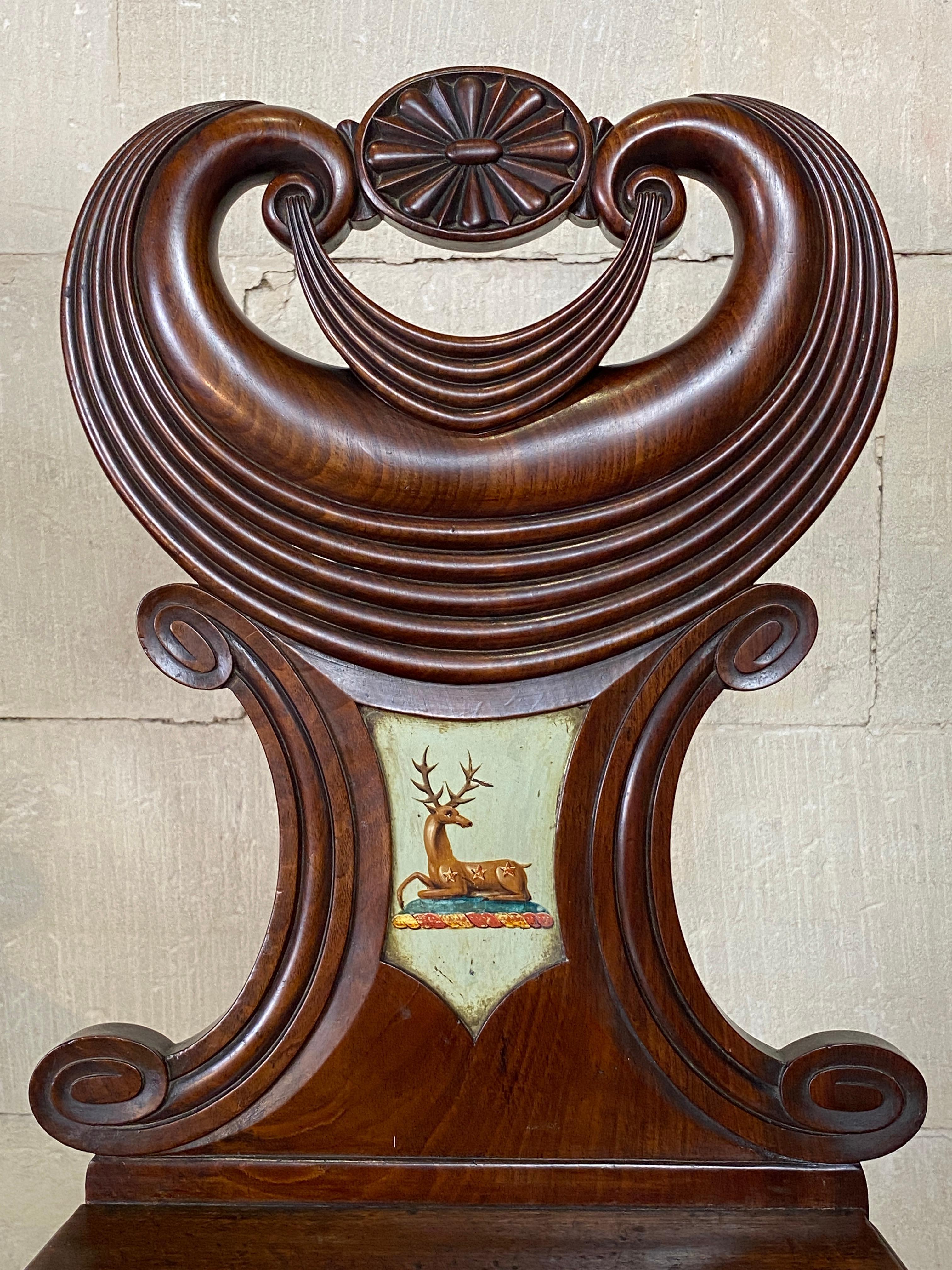 Legno Sedie da sala georgiane inglesi attribuite a Gillows, circa 1810 in vendita