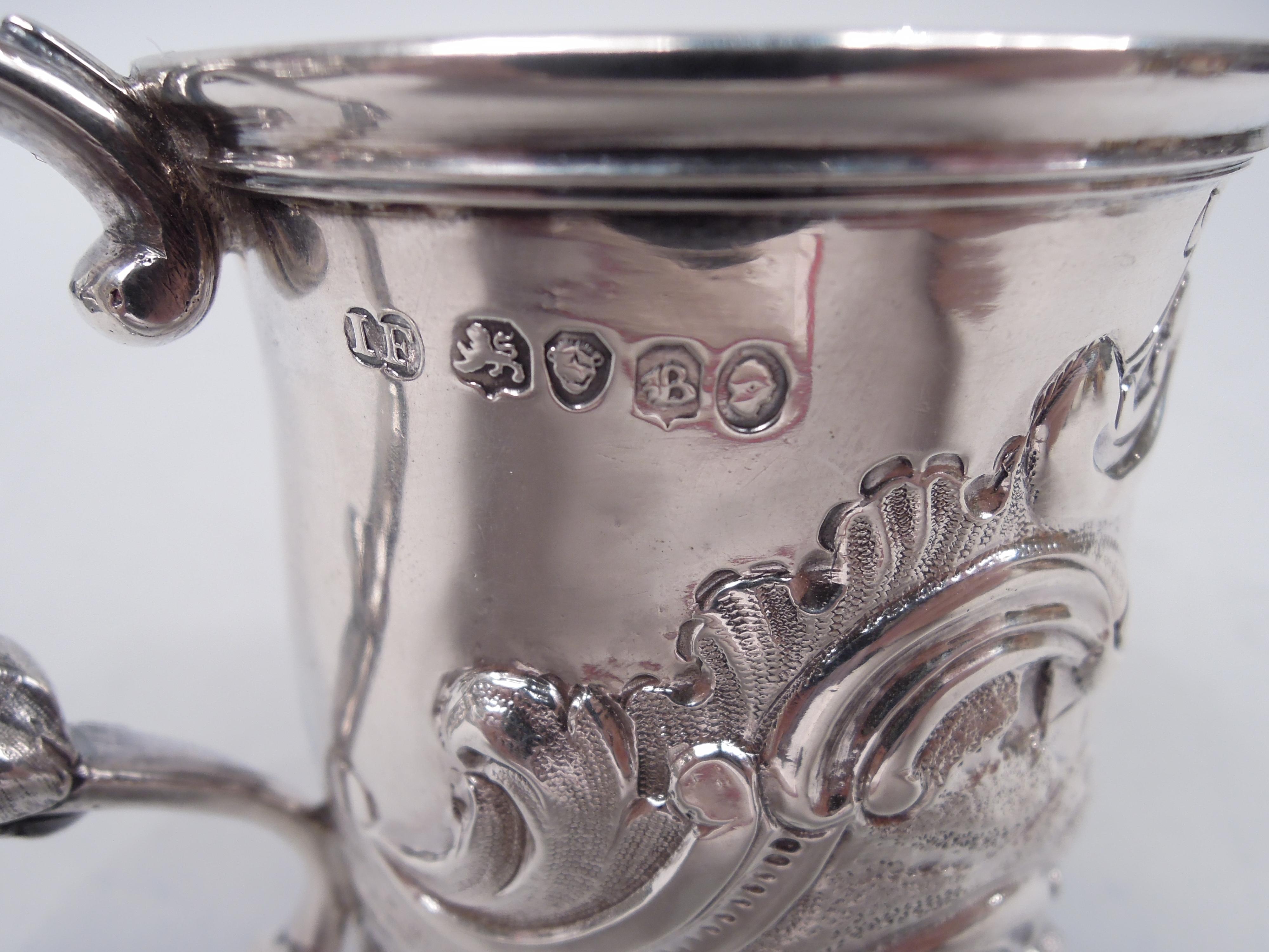 English Georgian Baby Cup with Iconic Swiss Alps Rescue Dog Scene For Sale 4