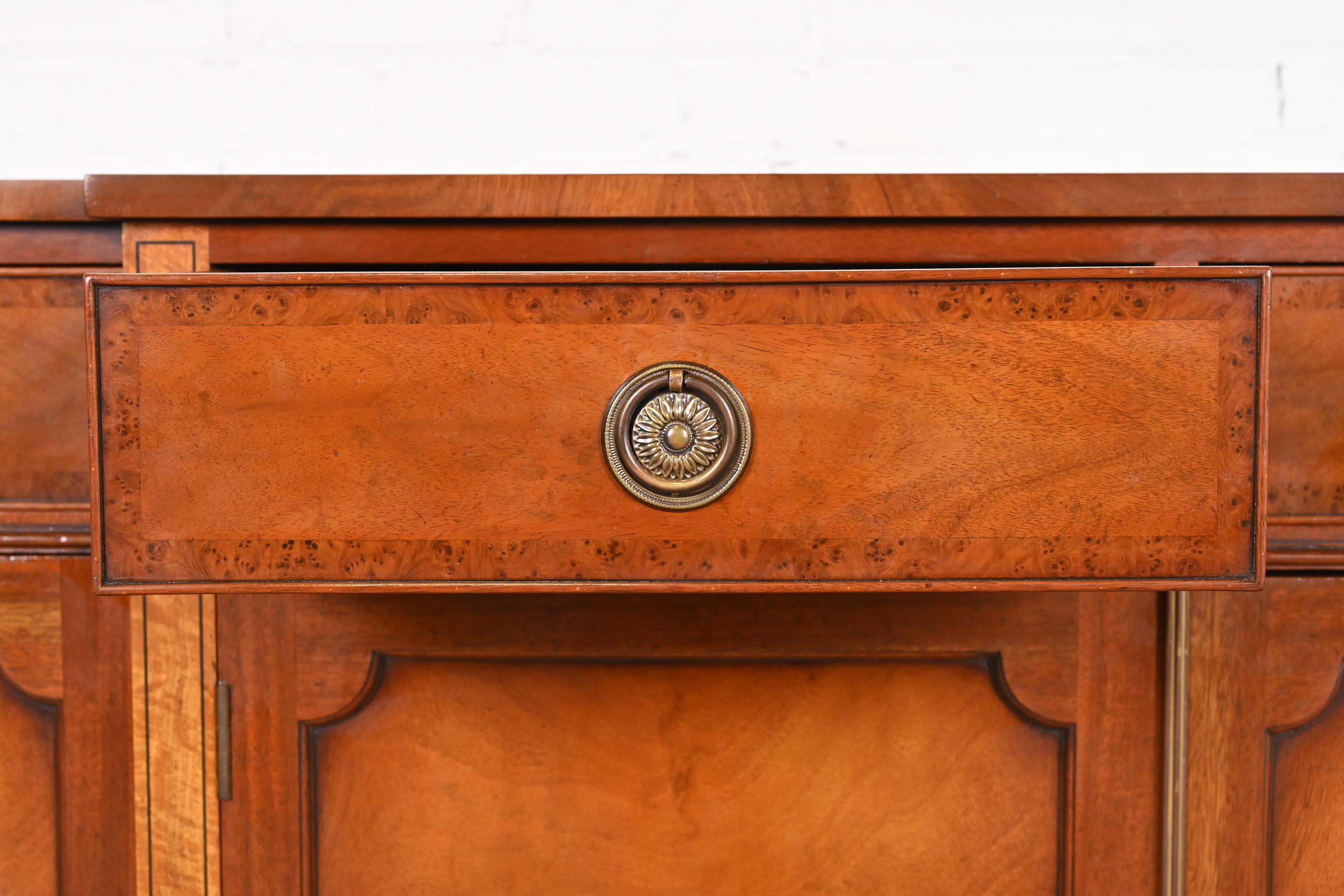 English Georgian Banded Mahogany Sideboard by Restall Brown & Clennell 6