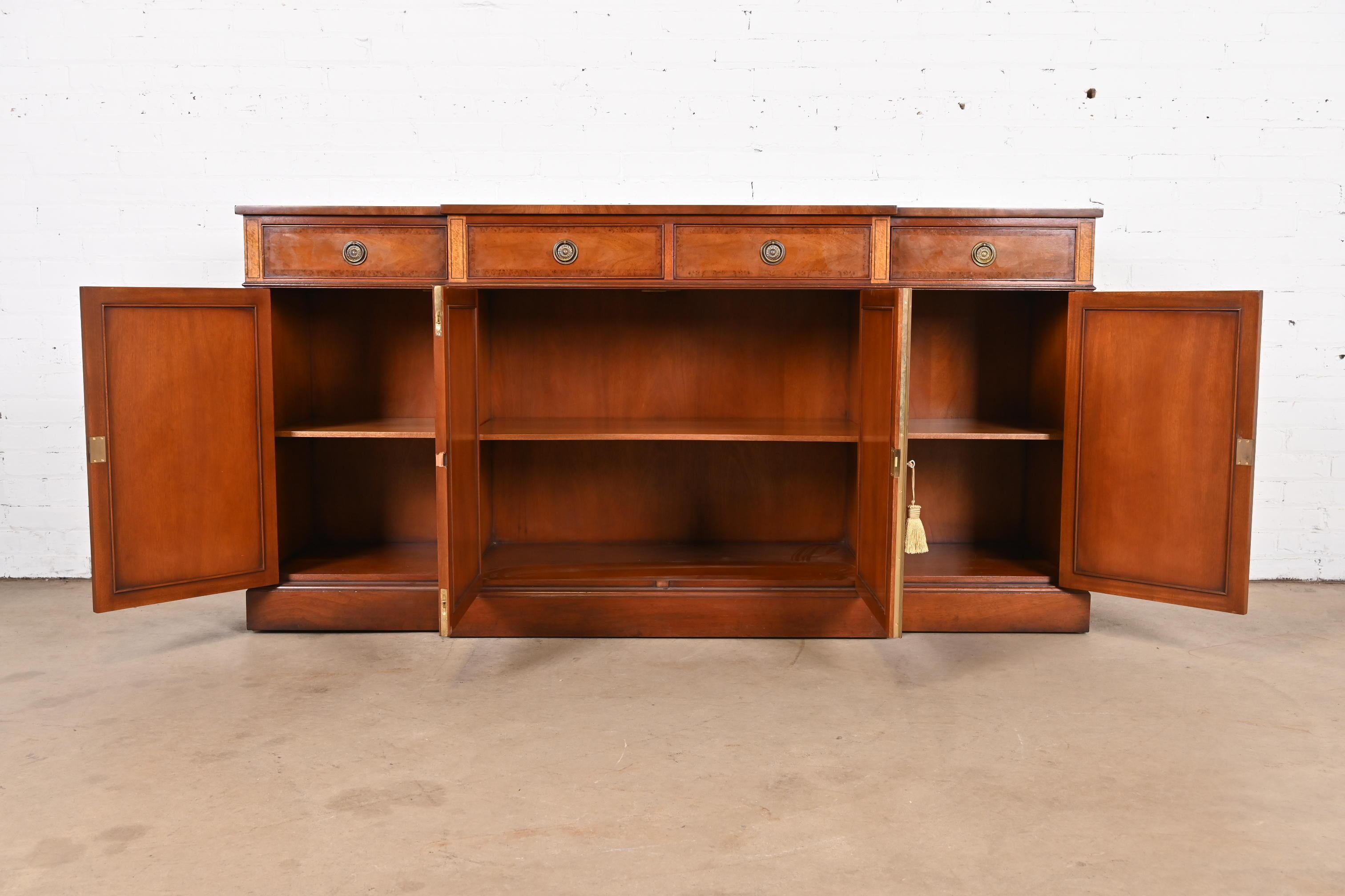 English Georgian Banded Mahogany Sideboard by Restall Brown & Clennell 8
