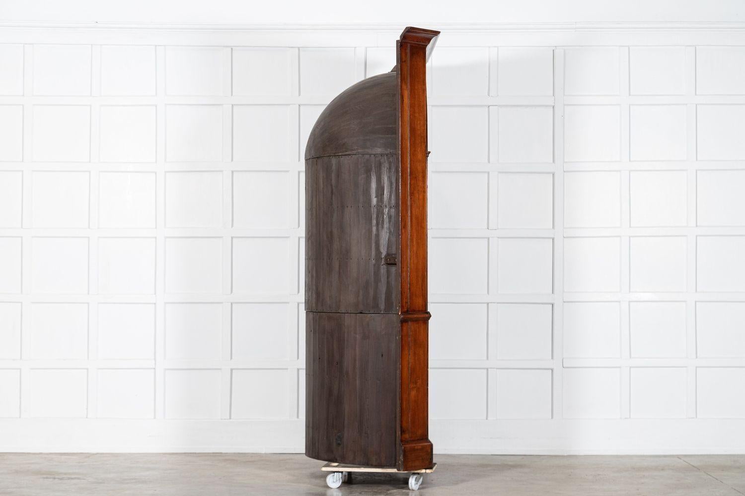 English Georgian Barrel Back Pine Corner Cabinet For Sale 3
