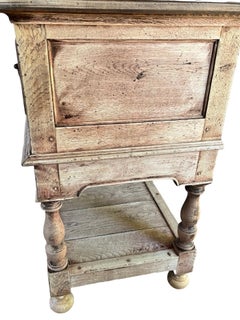 English Georgian Bleached Oak Console Table / Server, Ca. 1900