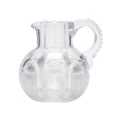 English Georgian blown and cut glass water/whiskey jug, c. 1830