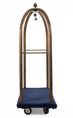 English Georgian Brass Luggage Bellhop Rack