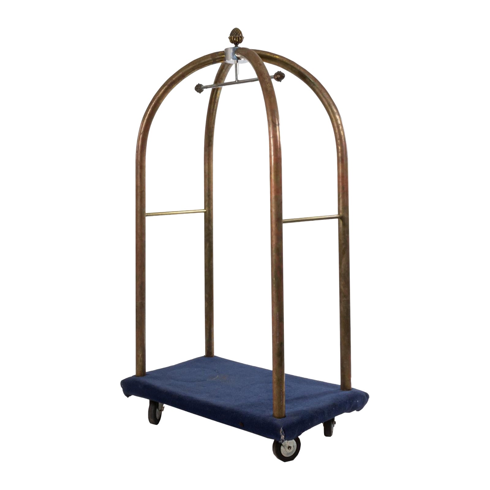 English Georgian Brass Luggage Bellhop Rack For Sale