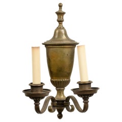Scontrino da parete in ottone georgiano inglese con urna