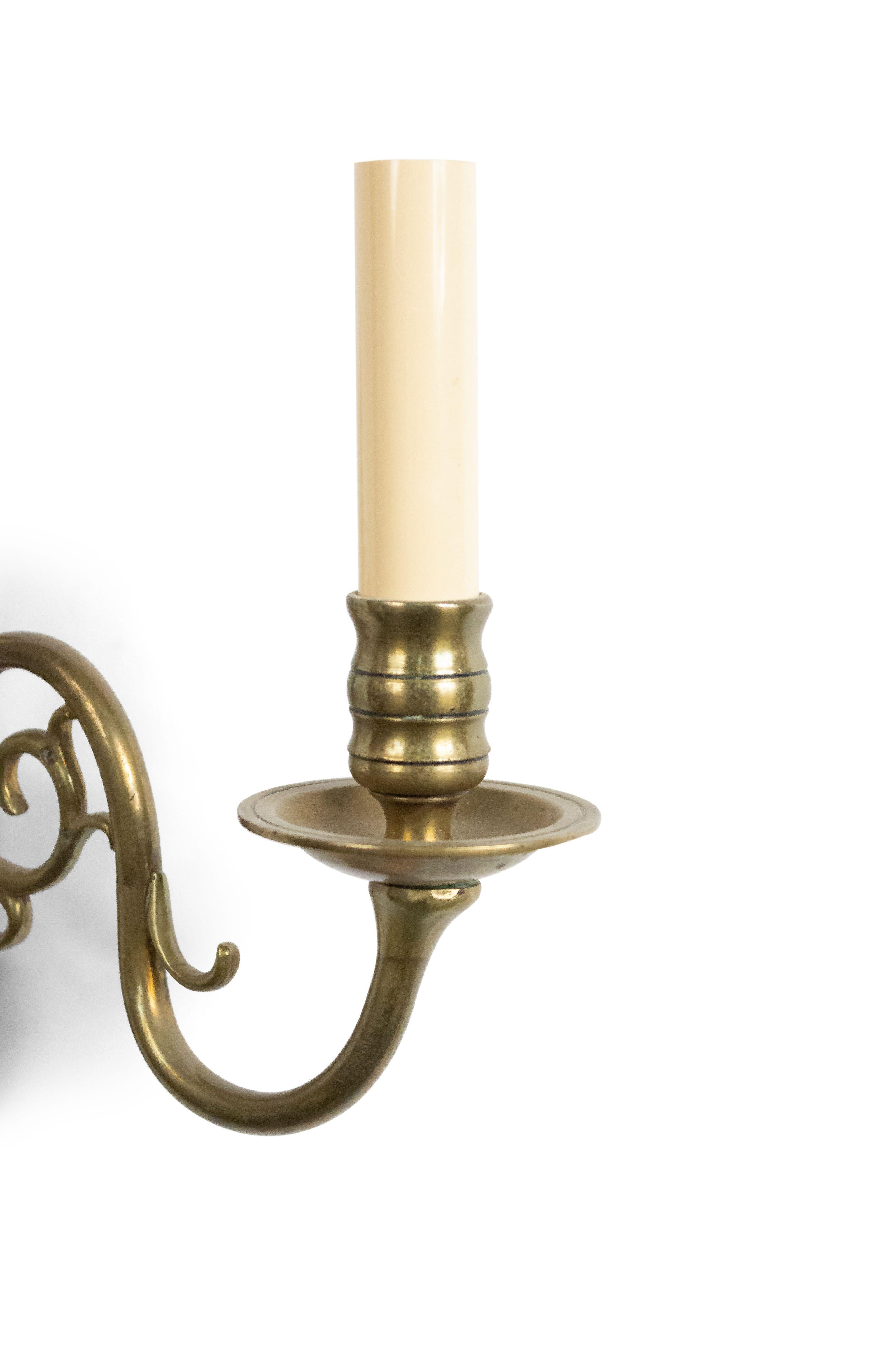 antique english brass candle wall sconces
