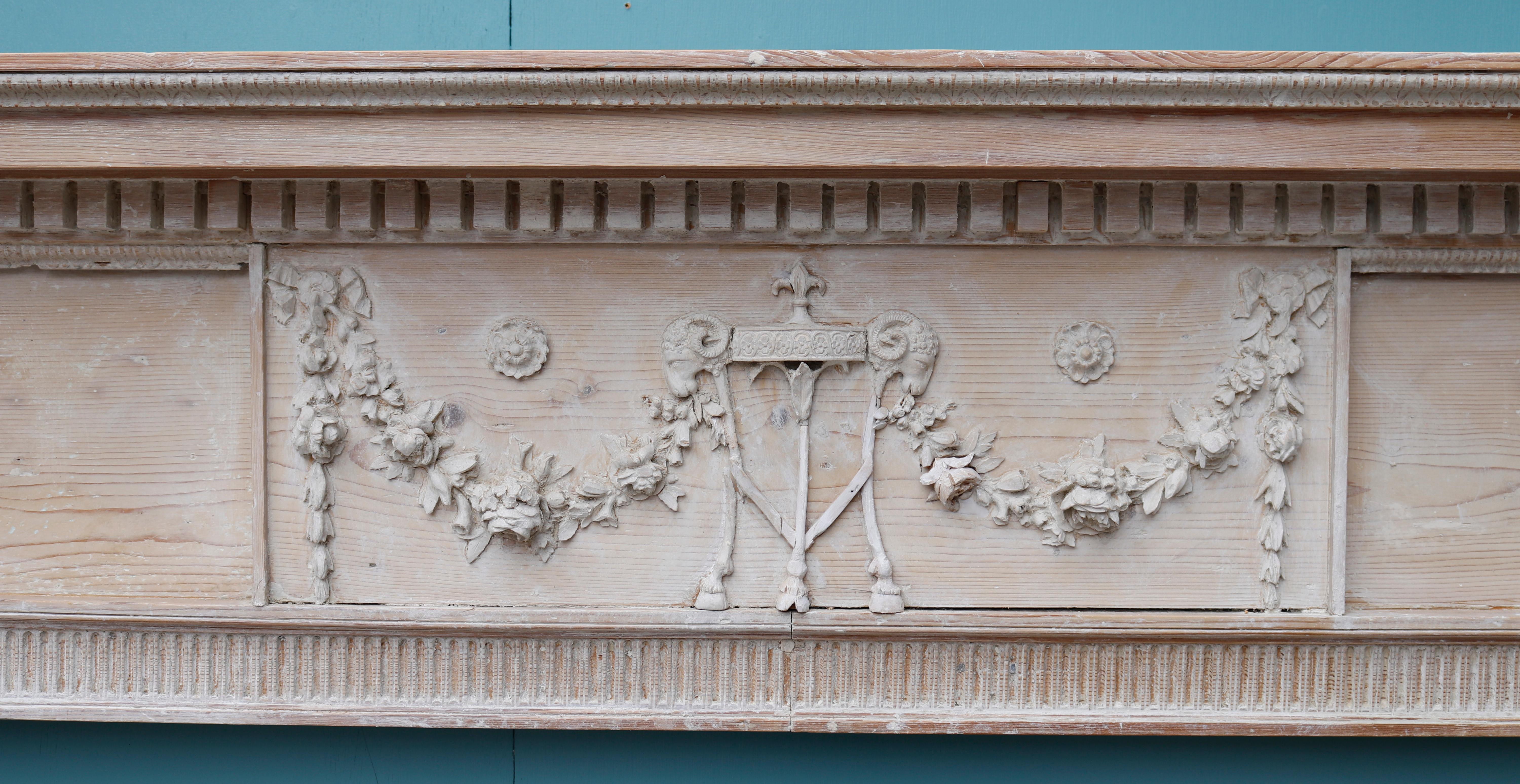 English Georgian Carved Fireplace Surround For Sale 2