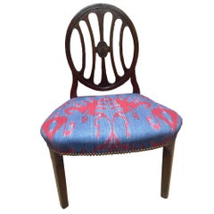 English Georgian Chairs in Ikat