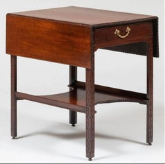 English Georgian Chippendale Mahogany Double-Sided Pembroke Table, circa 1760