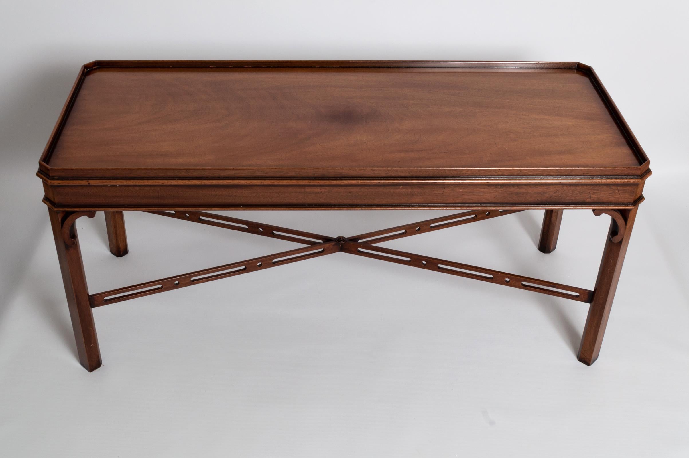 English Georgian Chippendale Style Mahogany Coffee Table by Brights of Nettlebed 6