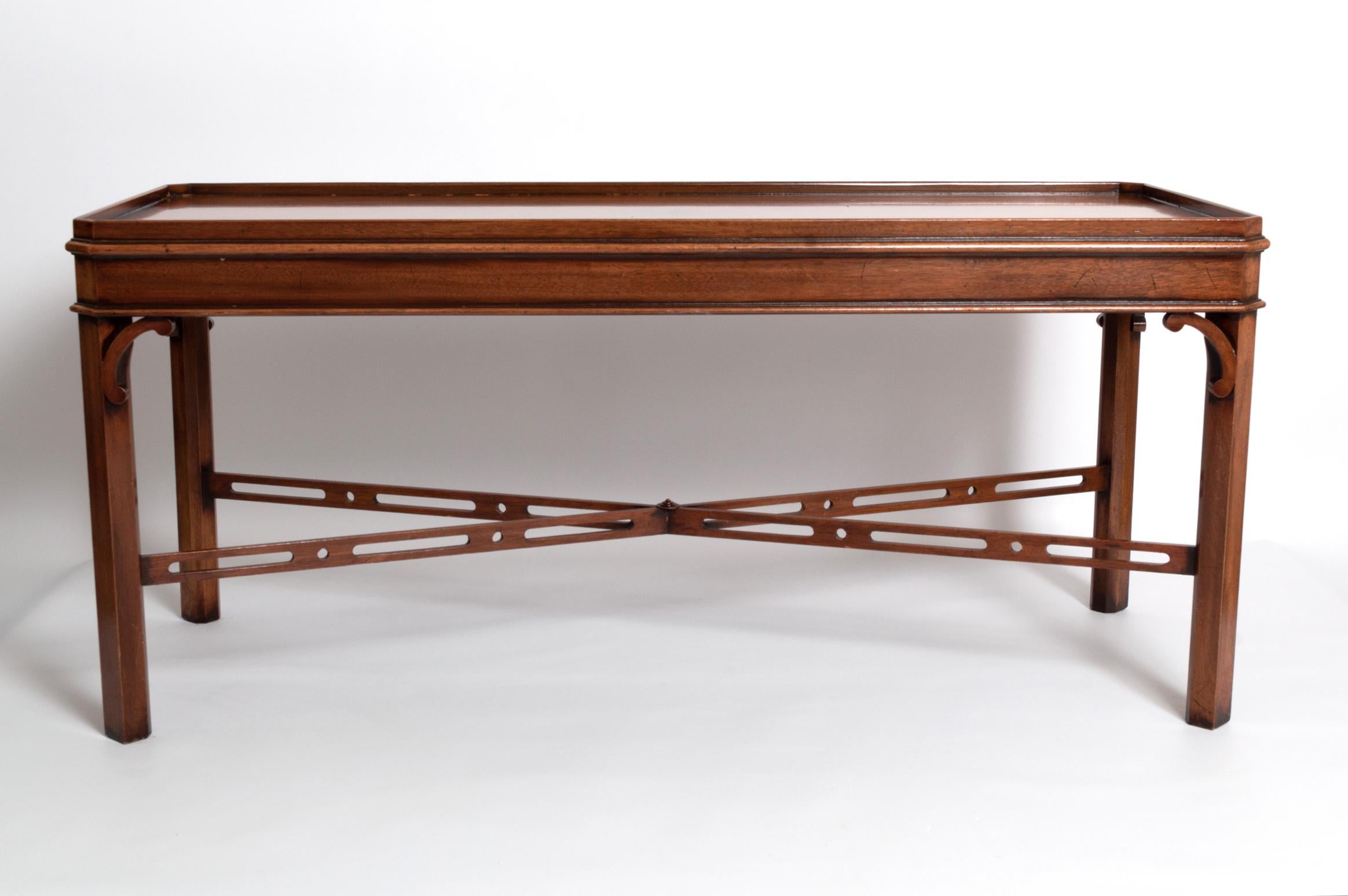 English Georgian Chippendale Style Mahogany Coffee Table by Brights of Nettlebed 7