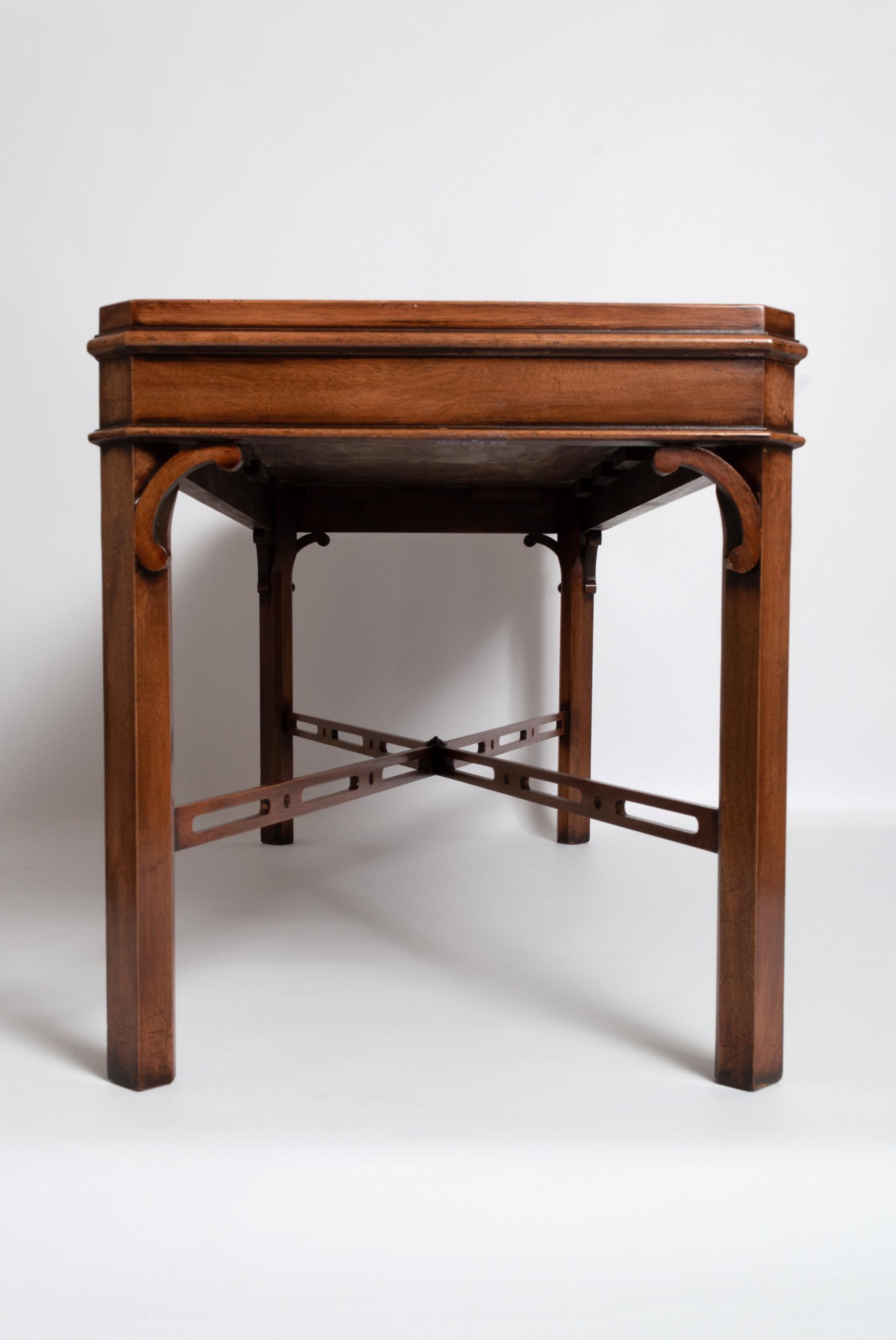 Mid-20th Century English Georgian Chippendale Style Mahogany Coffee Table by Brights of Nettlebed