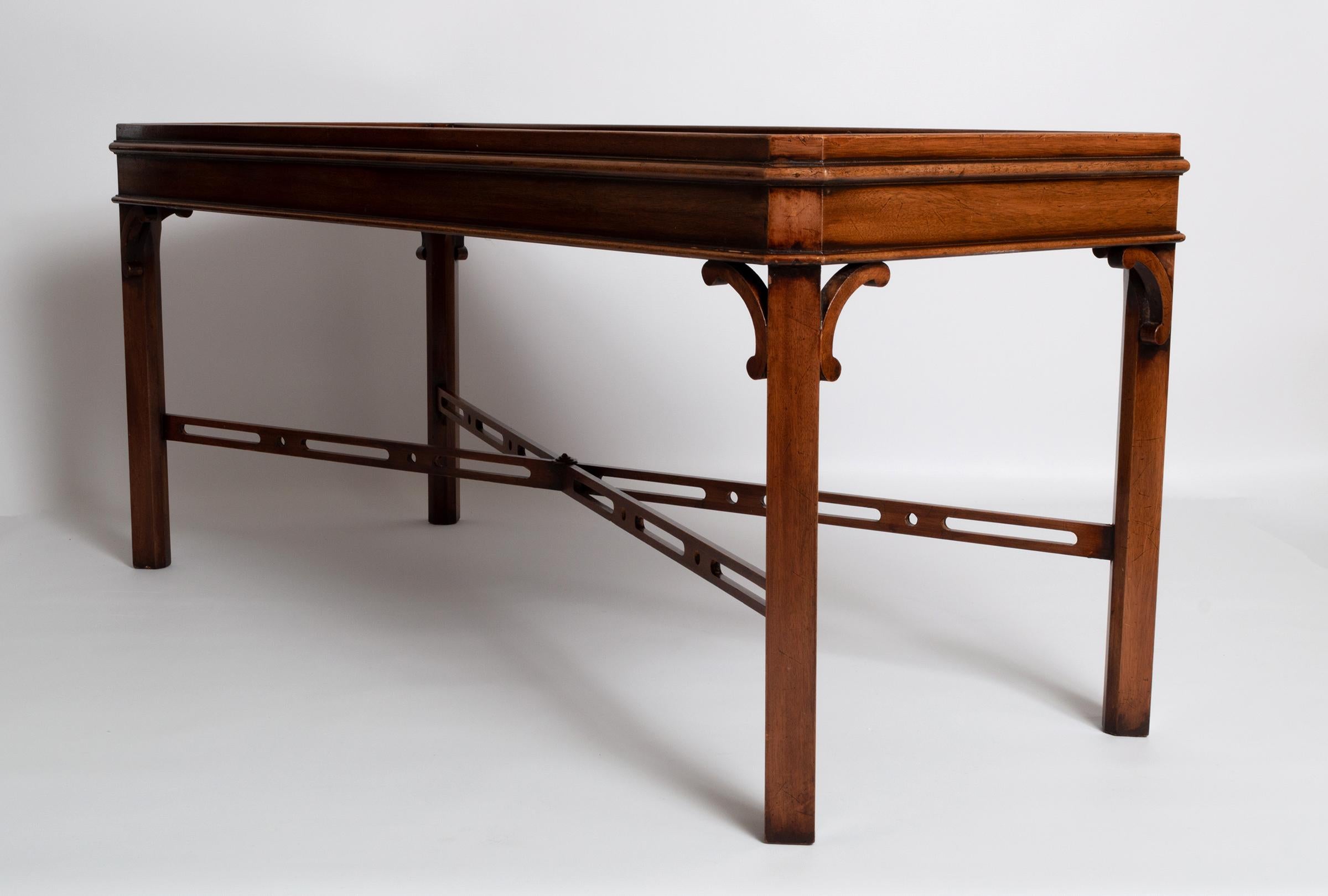 English Georgian Chippendale Style Mahogany Coffee Table by Brights of Nettlebed 1