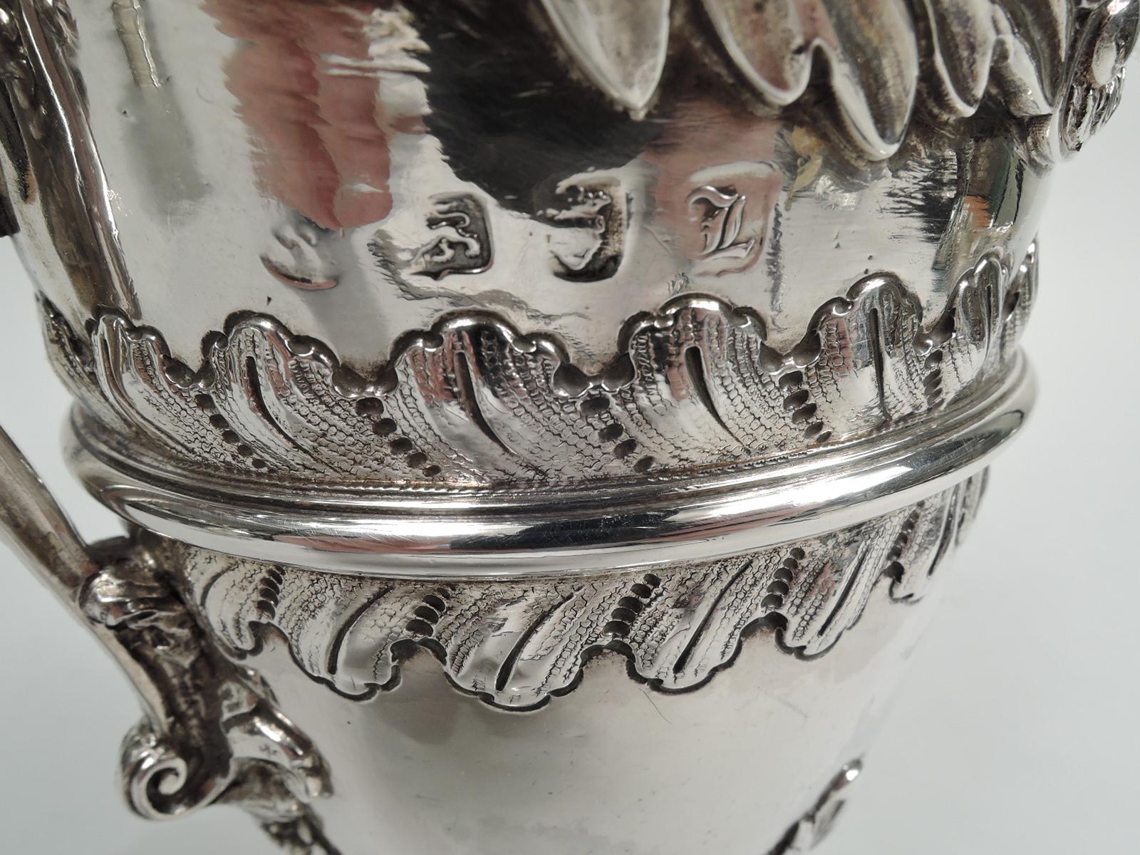 English Georgian Classical Sterling Silver Ewer, 18th Century For Sale 6