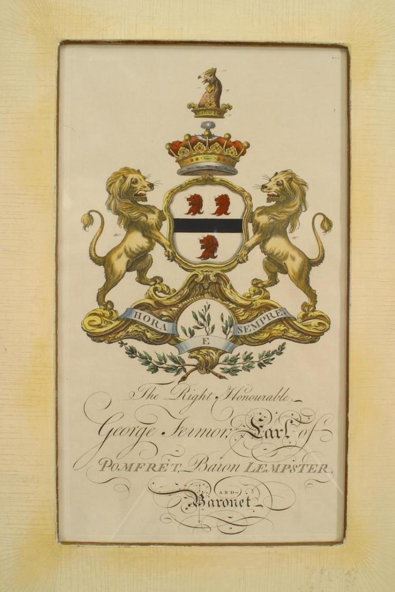 18th Century and Earlier English Georgian Coat of Arms Engravings For Sale