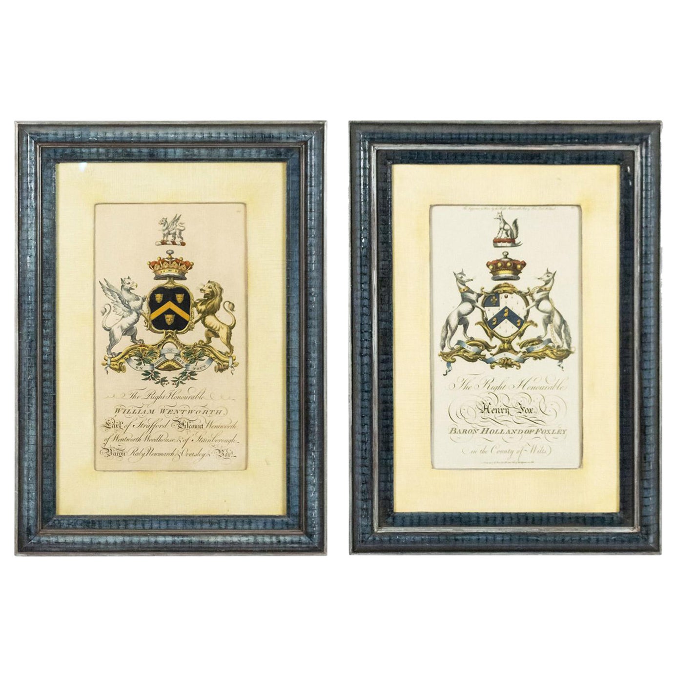 English Georgian Coat of Arms Engravings For Sale