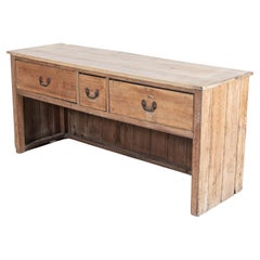 English Georgian Country Pine Dresser Base